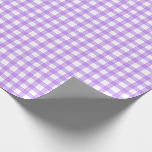 Paarse strepen witte patronen schattig cadeaupapier (Hoek)