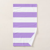 Paarse strepen, witte strepen, gestreept bad handdoek (Handdoek)