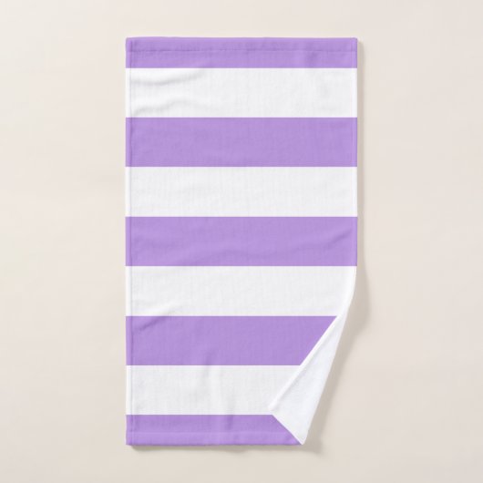 Paarse strepen, witte strepen, gestreept bad handdoek (Handdoek)
