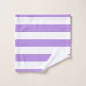 Paarse strepen, witte strepen, gestreept bad handdoek (Wasdoekje)