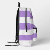 Paarse strepen, witte strepen, gestreept bedrukte rugzak (Links)