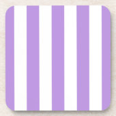 Paarse strepen, witte strepen, gestreept bier onderzetter (Voorkant)