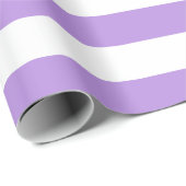 Paarse strepen, witte strepen, gestreept cadeaupapier (Rol Hoek)