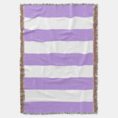 Paarse strepen, witte strepen, gestreept deken (Voorkant Verticaal)