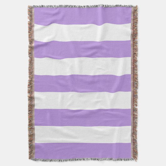 Paarse strepen, witte strepen, gestreept deken (Voorkant Verticaal)