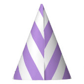 Paarse strepen, witte strepen, gestreept feesthoedjes (Achterkant)