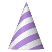 Paarse strepen, witte strepen, gestreept feesthoedjes (Links)