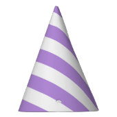 Paarse strepen, witte strepen, gestreept feesthoedjes (Rechts)
