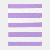 Paarse strepen, witte strepen, gestreept fleece deken (Voorkant)