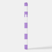 Paarse strepen, witte strepen, gestreept iPhone hoesje (Rechterkant)