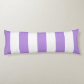 Paarse strepen, witte strepen, gestreept lichaamskussen (Achterkant)