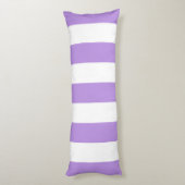 Paarse strepen, witte strepen, gestreept lichaamskussen (Achterkant (Verticaal))
