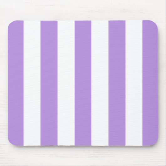 Paarse strepen, witte strepen, gestreept muismat (Voorkant)