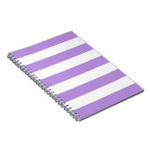 Paarse strepen, witte strepen, gestreept notitieboek (Rechterzijde)