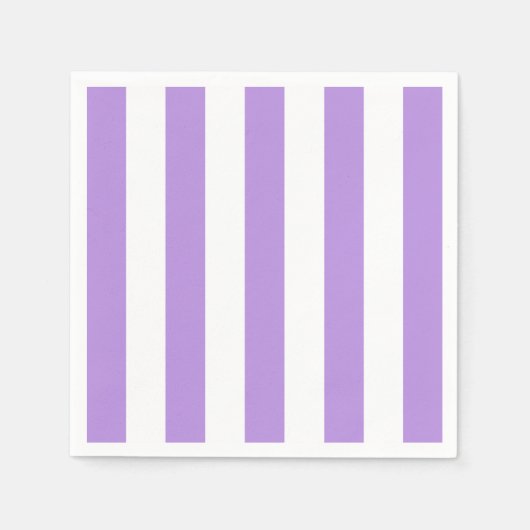 Paarse strepen, witte strepen, gestreept servet (Voorkant)