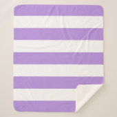 Paarse strepen, witte strepen, gestreept sherpa deken (Voorkant)