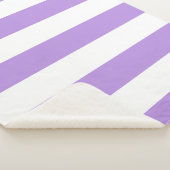Paarse strepen, witte strepen, gestreept sherpa deken (3/4)