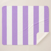 Paarse strepen, witte strepen, gestreept sherpa deken (Voorkant (horizontaal))