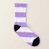 Paarse strepen, witte strepen, gestreept sokken (Links binnenkant)