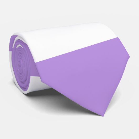 Paarse strepen, witte strepen, gestreept stropdas (Opgerold)