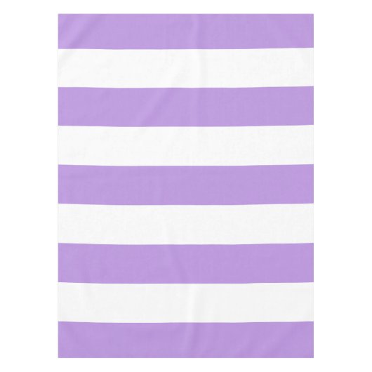 Paarse strepen, witte strepen, gestreept tafelkleed (Voorkant)
