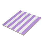 Paarse strepen, witte strepen, gestreept tegeltje (Zijkant)