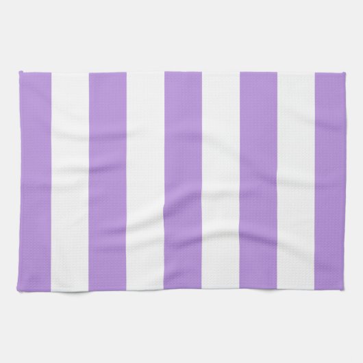 Paarse strepen, witte strepen, gestreept theedoek (Horizontaal)