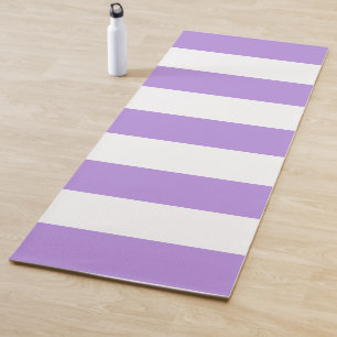 Paarse strepen, witte strepen, gestreept yogamat