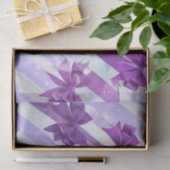 Paarse strik 2 tissue tissuepapier (Geschenk)