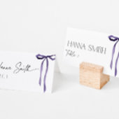 Paarse Strik Coquette Krijgt de Knoop Bruiloftsfee Plaatskaartje