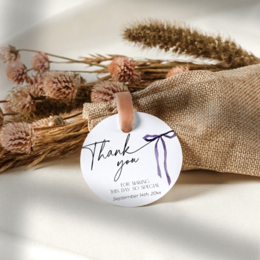 Paarse strik Dank u Vrijgezellenfeest Moody Gift Bedankjes Labels