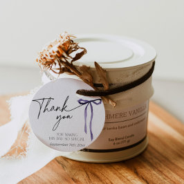 Paarse strik Dank u Vrijgezellenfeest Moody Gift Bedankjes Labels