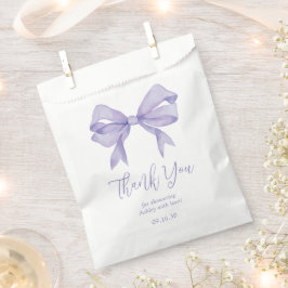 Paarse Strik Meisje Baby Shower Bedankt Bedankzakje