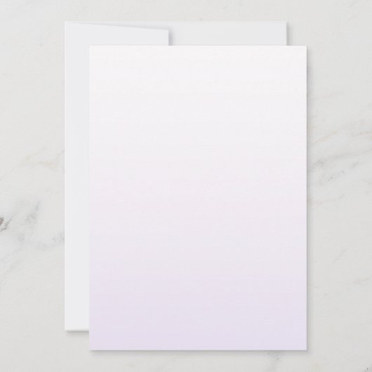 Paarse strik meisje verjaardagsuitnodiging kaart (Achterkant)