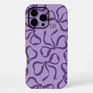 Paarse Strik Monogram iPhone 16 Pro Max Hoesje