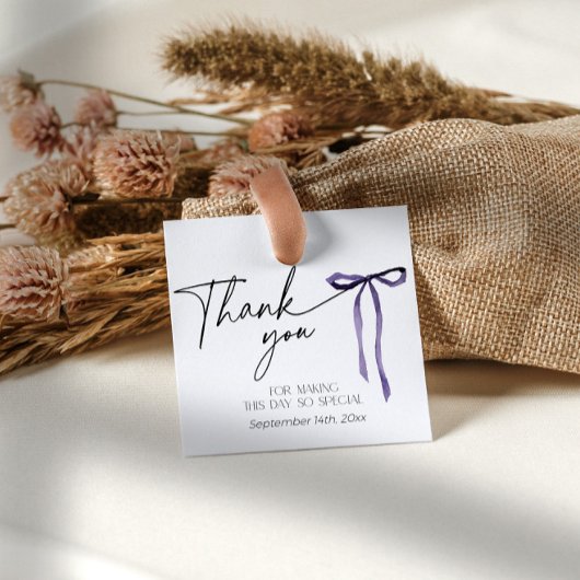 Paarse Strik Somber Donker Gotische Bruiloft Dank  Bedankjes Labels