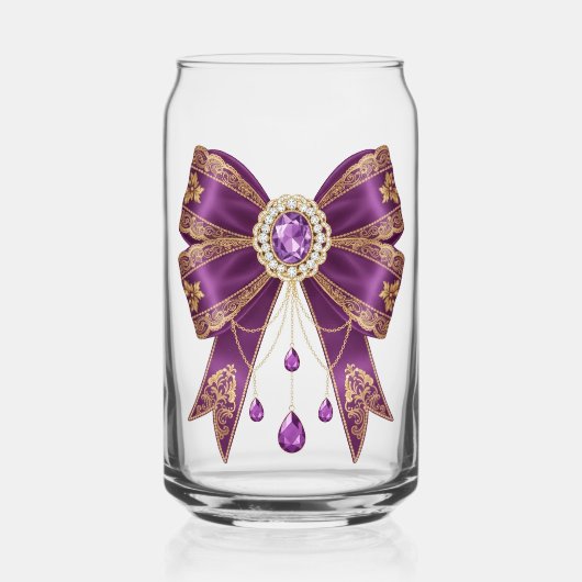 paarse strik stijl blikvorm glas (Voorkant)