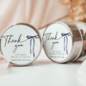 Paarse strik trouwt knooppunt bruids douche dank j ronde sticker