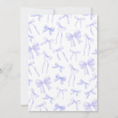 Paarse strik verjaardag kaart (Achterkant)