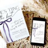 Paarse strik Ze bindt de knoop Gothic Vrijgezellen Kaart