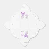 Paarse strik zij knoopt de knoop bruidsfeest  bedankdoosjes (Uitgevouwen)