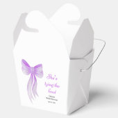 Paarse strik zij knoopt de knoop bruidsfeest  bedankdoosjes (Geopend)