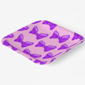 Paarse strikken papieren bordje (Gebogen)