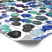 paarse string van parelplant waterverf poster (Hoek)