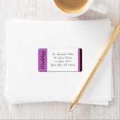 Paarse Stripe bruine Adresetiketten Etiket (Insitu)