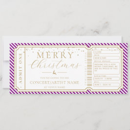 Paarse Stripe Concert Ticket Cadeaubon Kaart