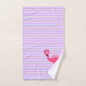 PAARSE STRIPE FLAMINGO BATHROOM TOWEL SET BAD HANDDOEK (Handdoek)