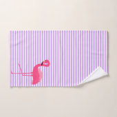 PAARSE STRIPE FLAMINGO BATHROOM TOWEL SET BAD HANDDOEK (Handdoek)