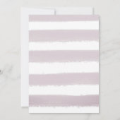 Paarse Stripe Foto Earth Angel Birth Announounding Aankondiging (Achterkant)