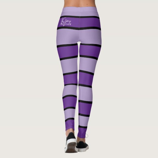 Paarse Stripe-Leggings Leggings (Achterkant)